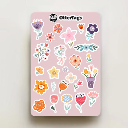 Botanical Flower Sheet sticker sheet, cute floral – view 2