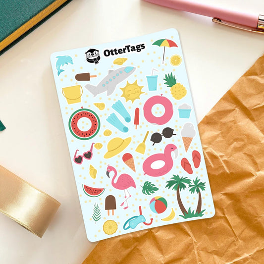 Fun in the Summer Sheet sticker sheet, cute summer