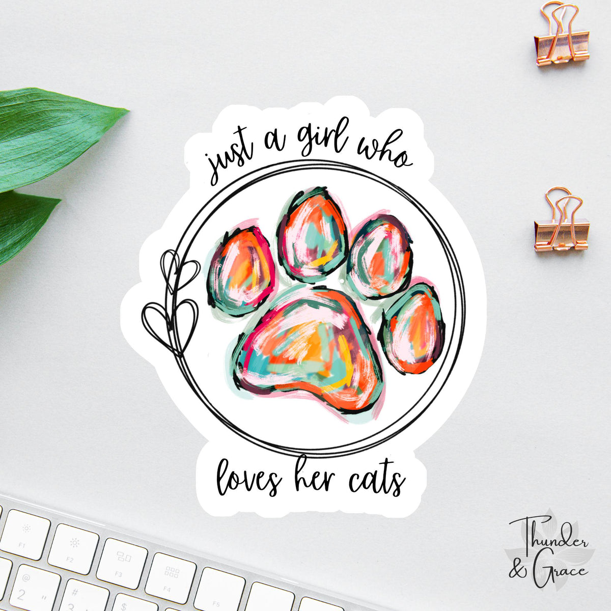 Just a Girl Who Loves Her Cats sticker