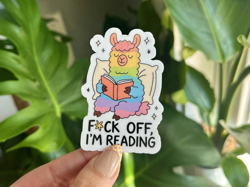 F*ck Off I’m Reading Llama sticker