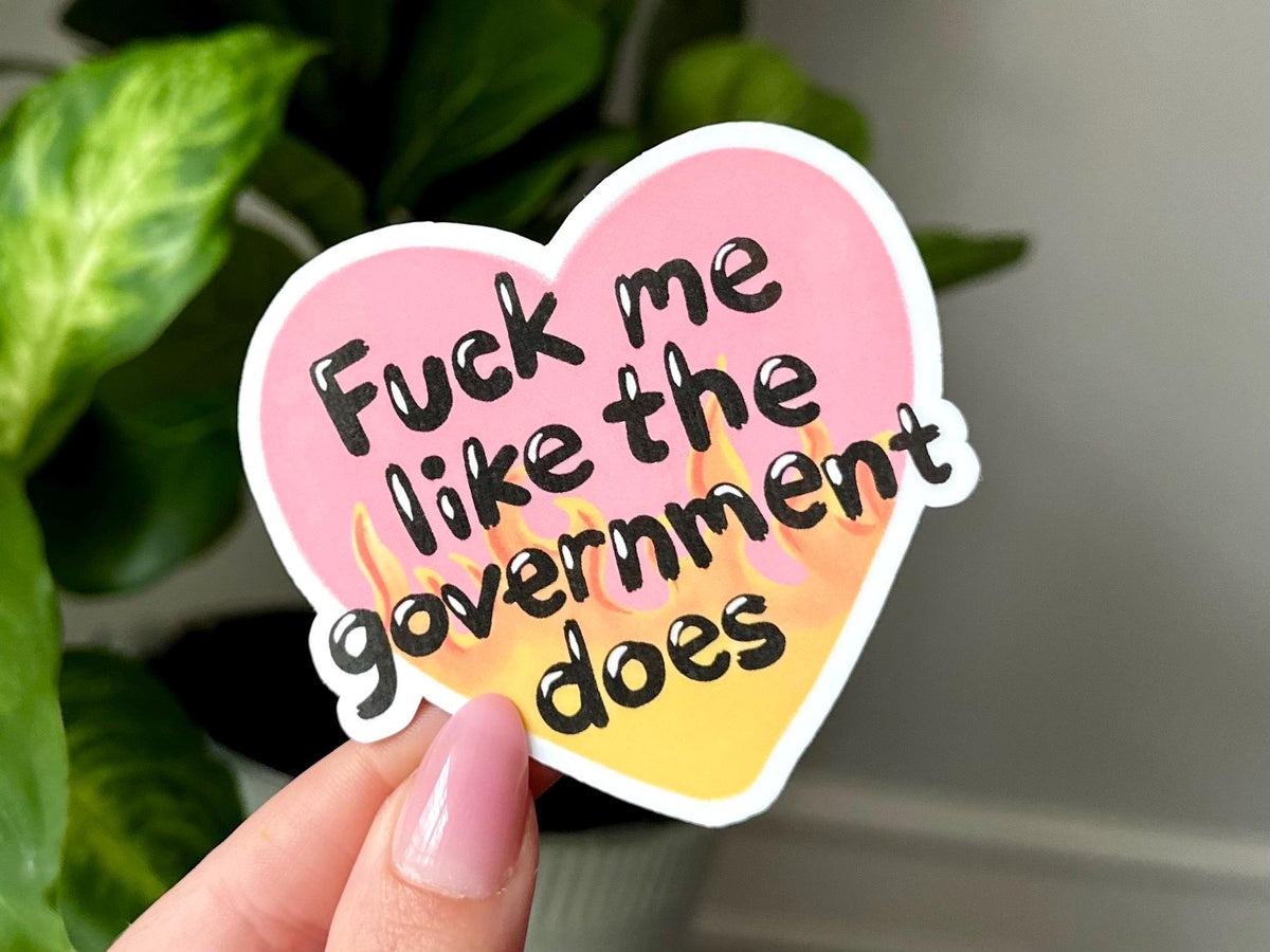 Fvck Me Like the Govt Does sticker