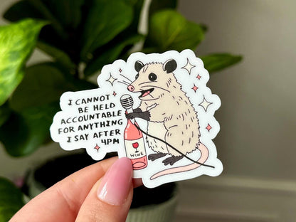 Funny Opossum sticker