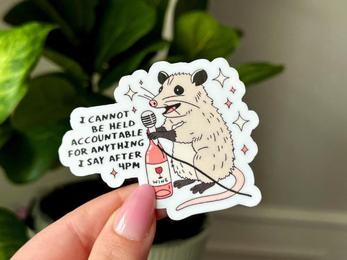 Funny Opossum sticker