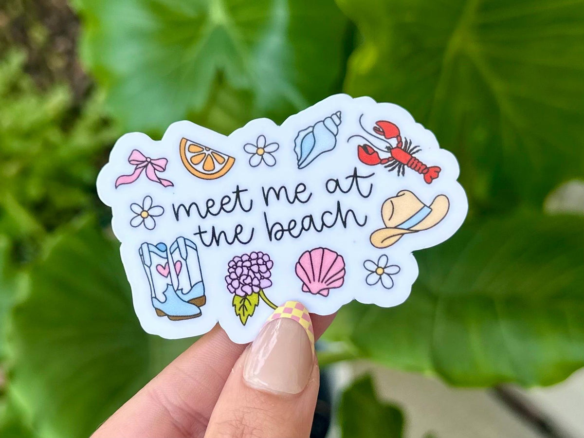 Meet Me at the Beach sticker