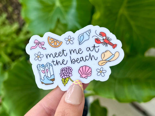 Meet Me at the Beach sticker