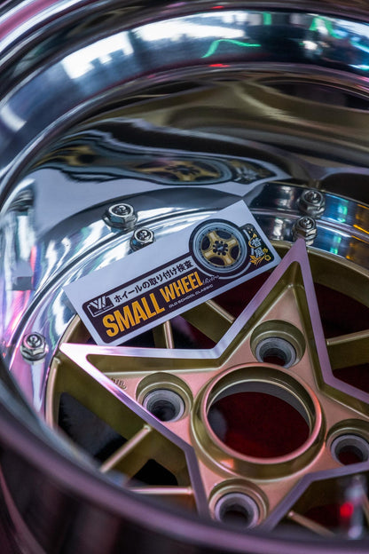 Small Wheel Gold Sticker JDM car sticker – view 4