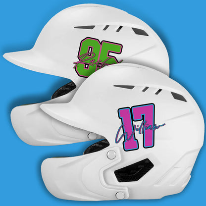 Custom Baseball & Softball Name and Number Decal by Stickreews — view 2