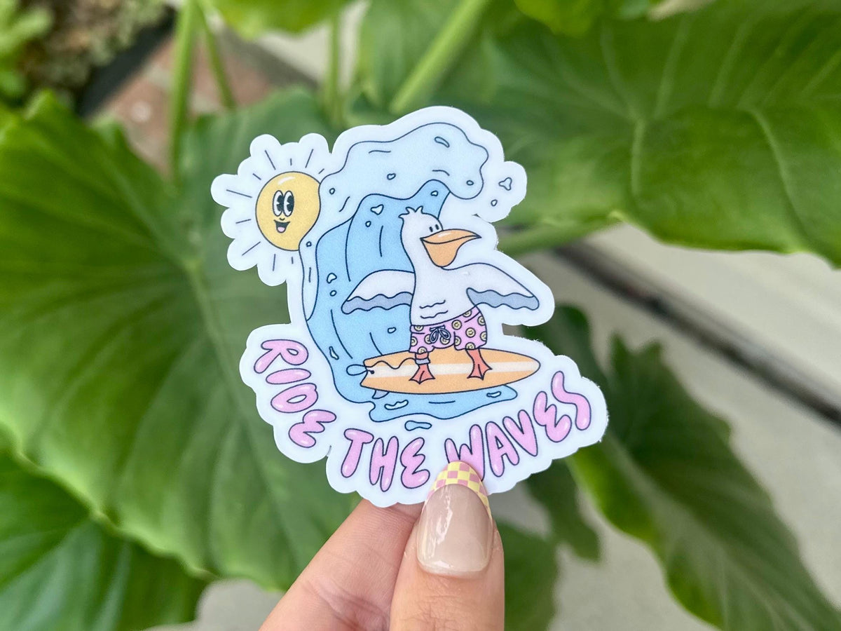 Ride the Waves sticker