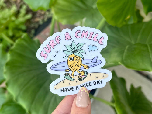 Surf and Chill sticker