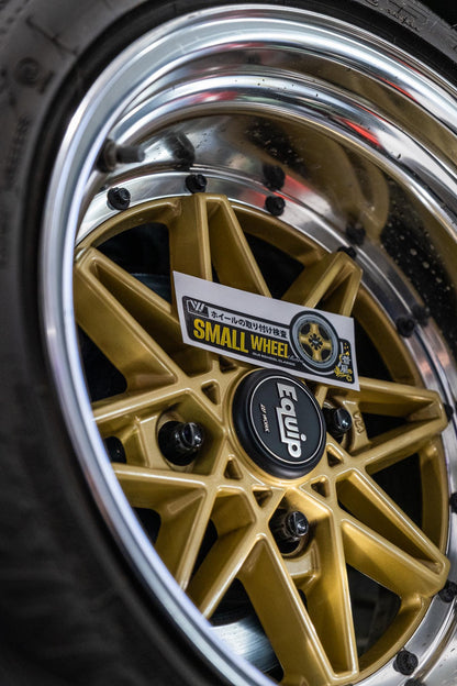 Small Wheel Gold Sticker JDM car sticker – view 3