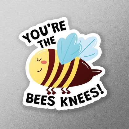 You're the Bees Knees sticker, cute bee pun – view 2
