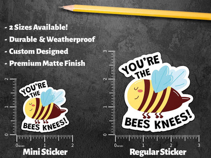 You're the Bees Knees sticker, cute bee pun – view 3