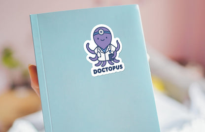 Doctopus Octopus sticker, funny doctor octopus pun – view 4