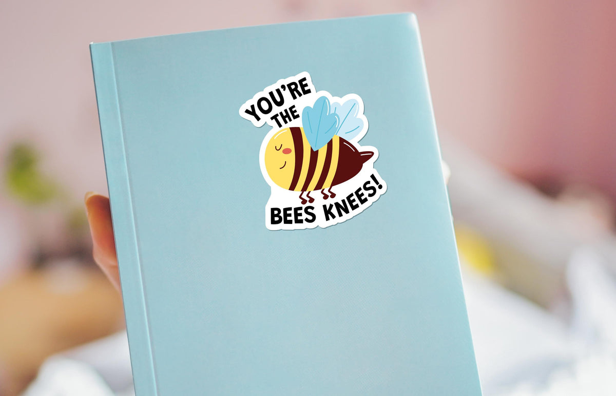 You're the Bees Knees sticker, cute bee pun – view 4