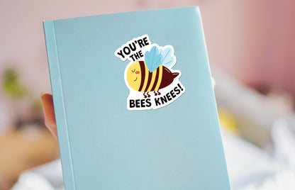 You're the Bees Knees sticker, cute bee pun – view 4