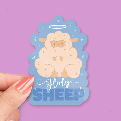 Holy Sheep sticker, farm animal humor
