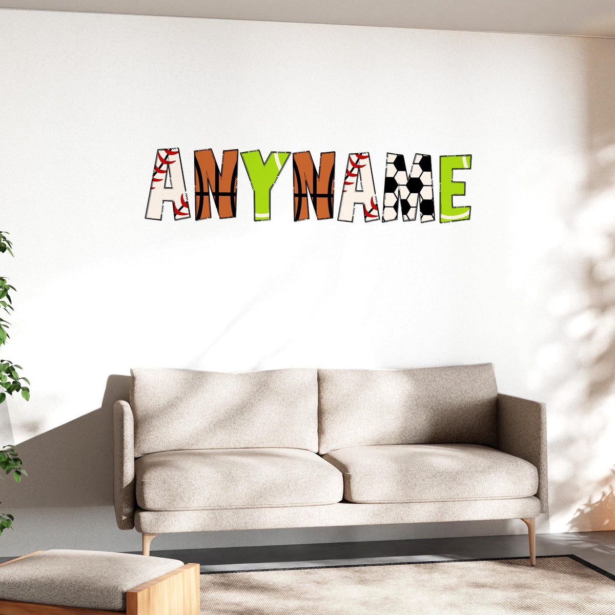 Custom Sports Name Wall Decal by Stickreews