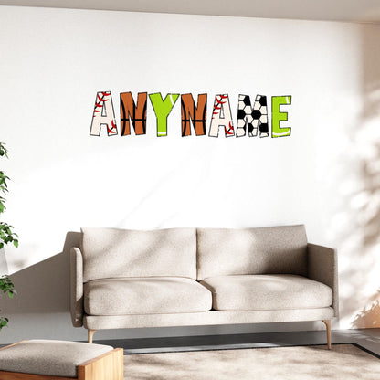 Custom Sports Name Wall Decal by Stickreews