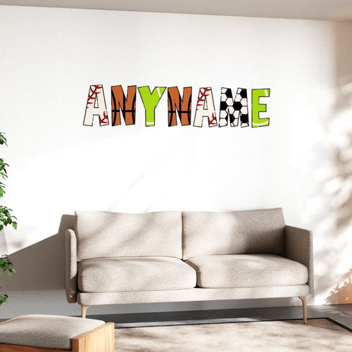 Custom Sports Name Wall Decal by Stickreews