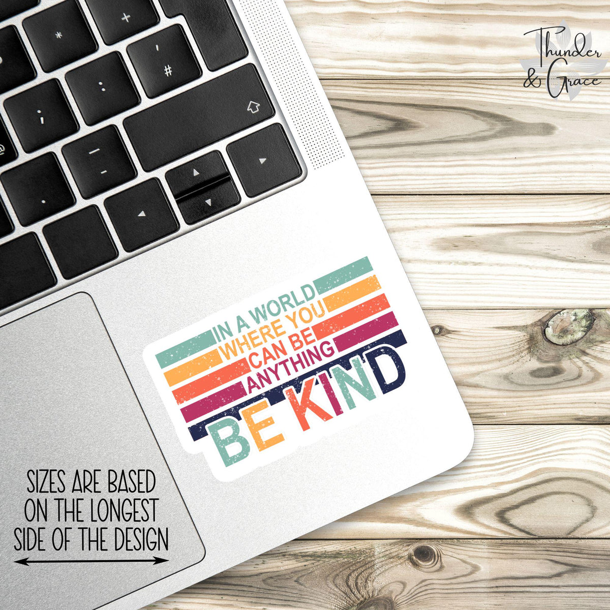 Be Kind sticker, scatter kindness – view 2