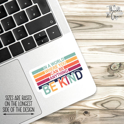 Be Kind sticker, scatter kindness – view 2
