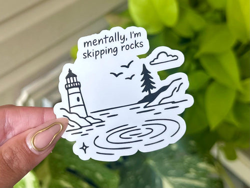 Skipping Rocks sticker