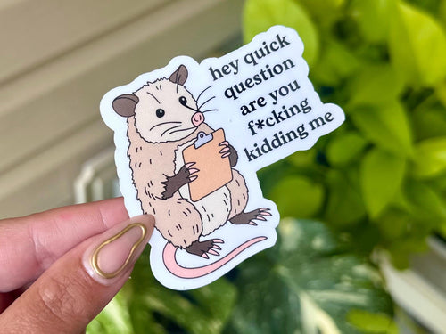 Hey Quick Question sticker