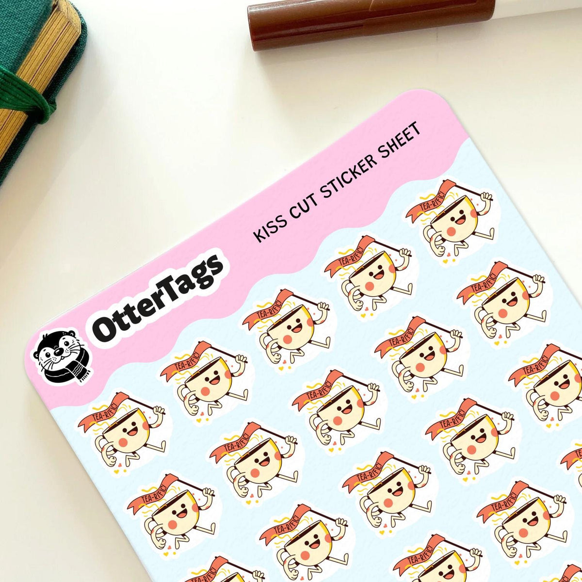 Tea-rific mini sticker sheet, reward charts