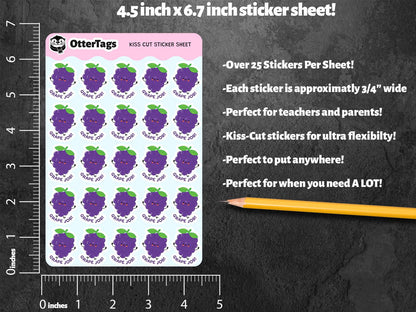 Grape Job mini sticker sheet, fun reward for teachers – view 4