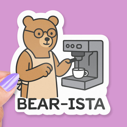 Bearista Barista sticker