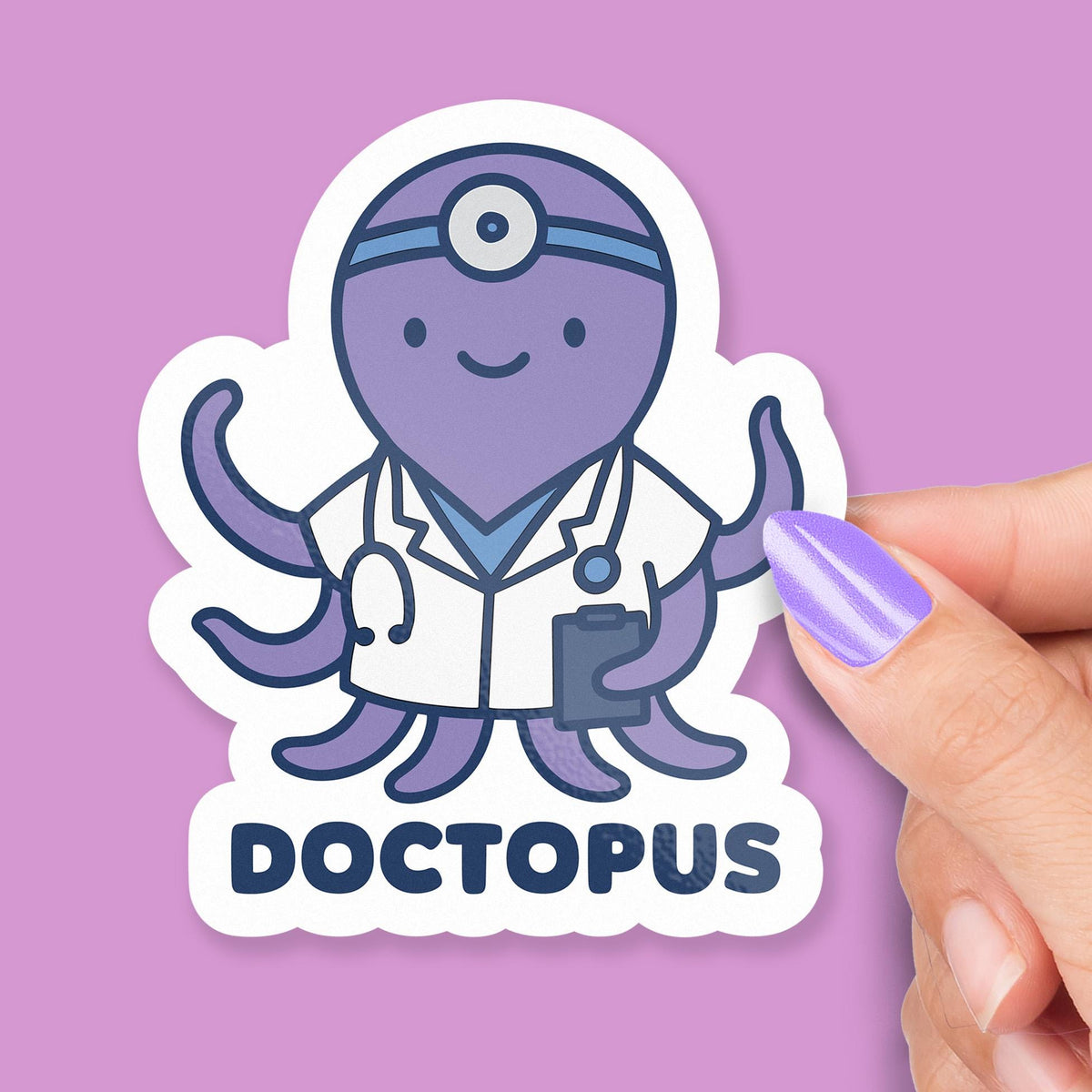 Doctopus Octopus sticker, funny doctor octopus pun
