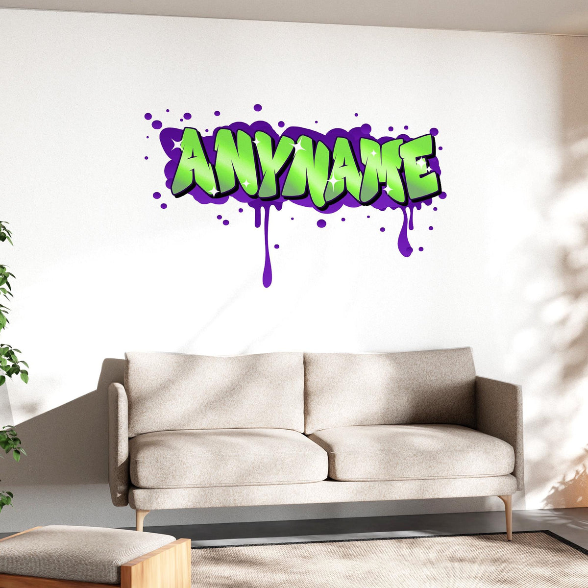 Custom Graffiti Name Wall Decal by Stickreews