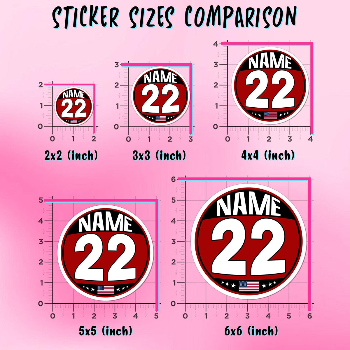 Custom racing flag sticker with a signature-style name – view 4