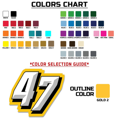 Custom Racing Number Decals by Stickreews — view 2