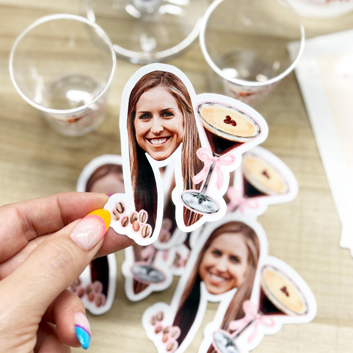 A Tini Bit Older sticker, personalized martini birthday