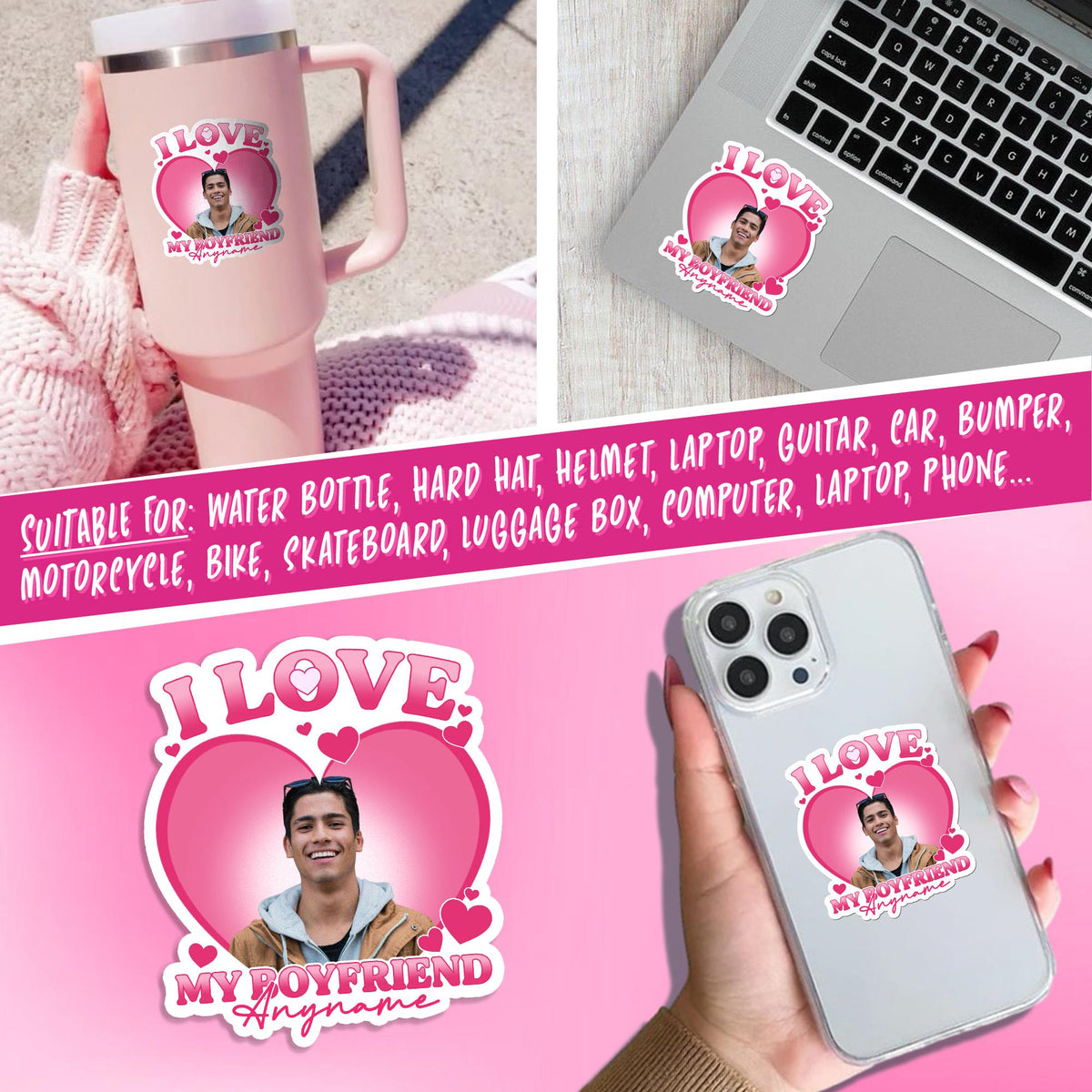 Custom Couple Photo Love Sticker by Stickreews — view 3