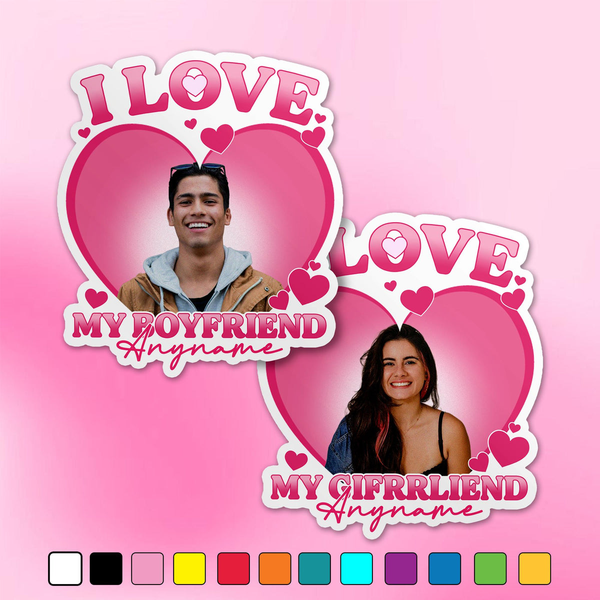 Custom Couple Photo Love Sticker by Stickreews
