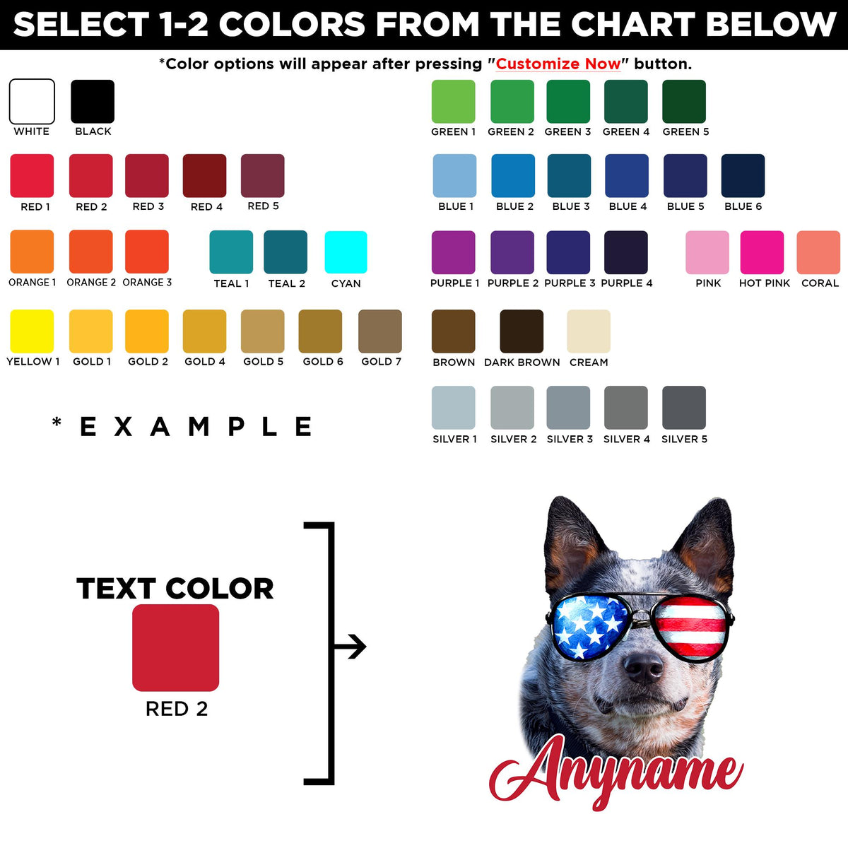 Custom 4th of July dog photo sticker with a flag background and a name – view 2