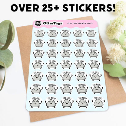 You Rock mini sticker sheet, 35 small encouragement – view 4