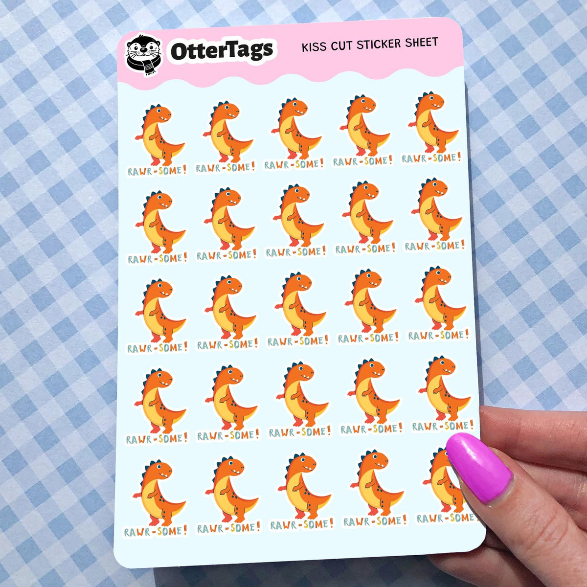 Rawr-some mini sticker sheet, fun reward for teachers – view 3