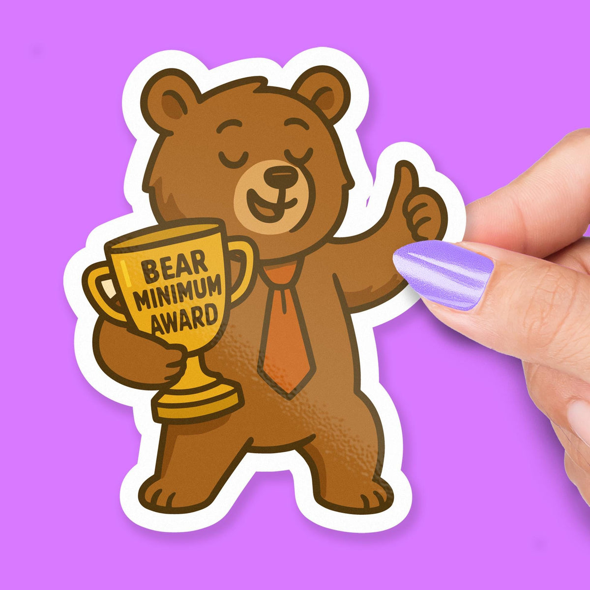 Bare Minimum Award Trophy sticker