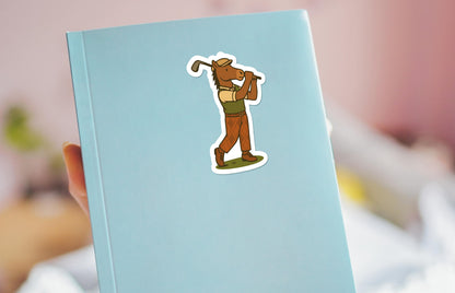 Horse Golfing sticker, horse lovers – view 3