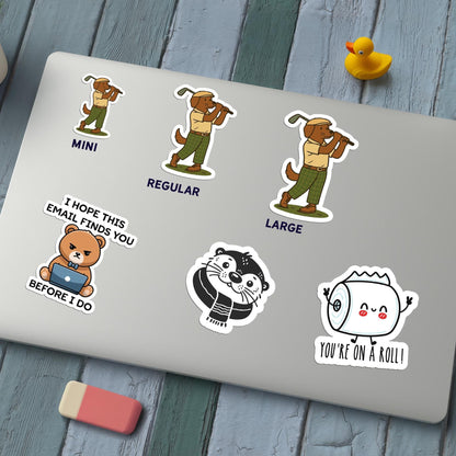 Dog Golfing sticker, dog lovers – view 4