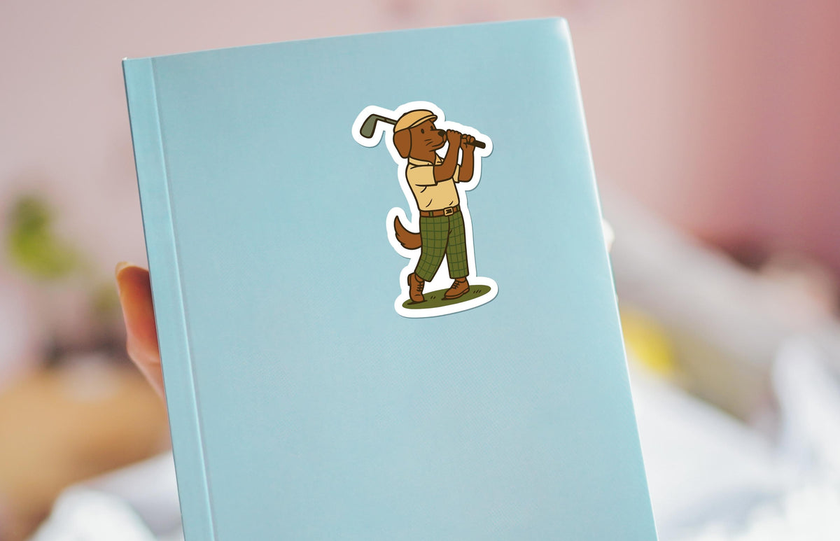 Dog Golfing sticker, dog lovers – view 3