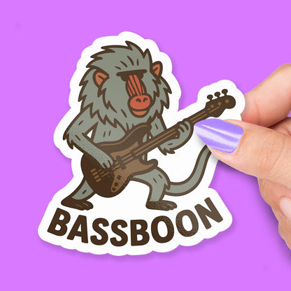 Baboon Bass sticker, bass players