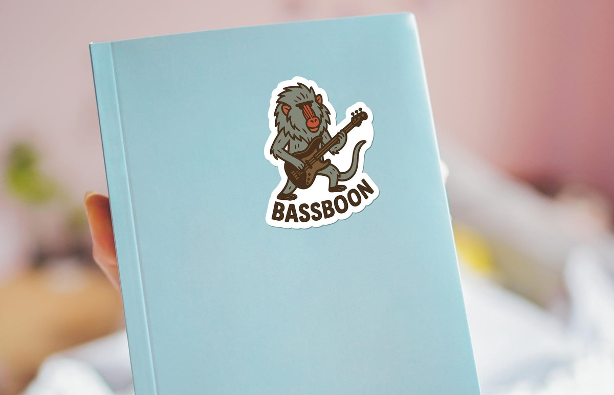 Baboon Bass sticker, bass players – view 3