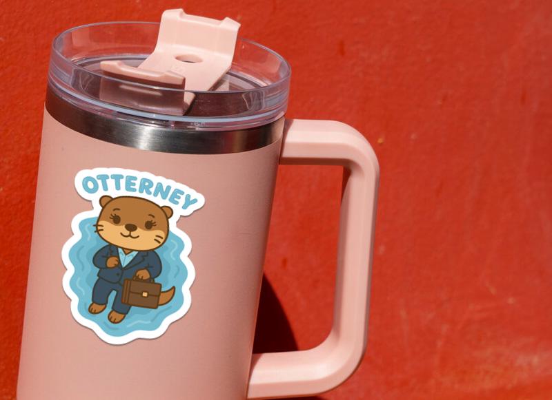 Attorney Otter sticker, attorneys & otter fans – view 4
