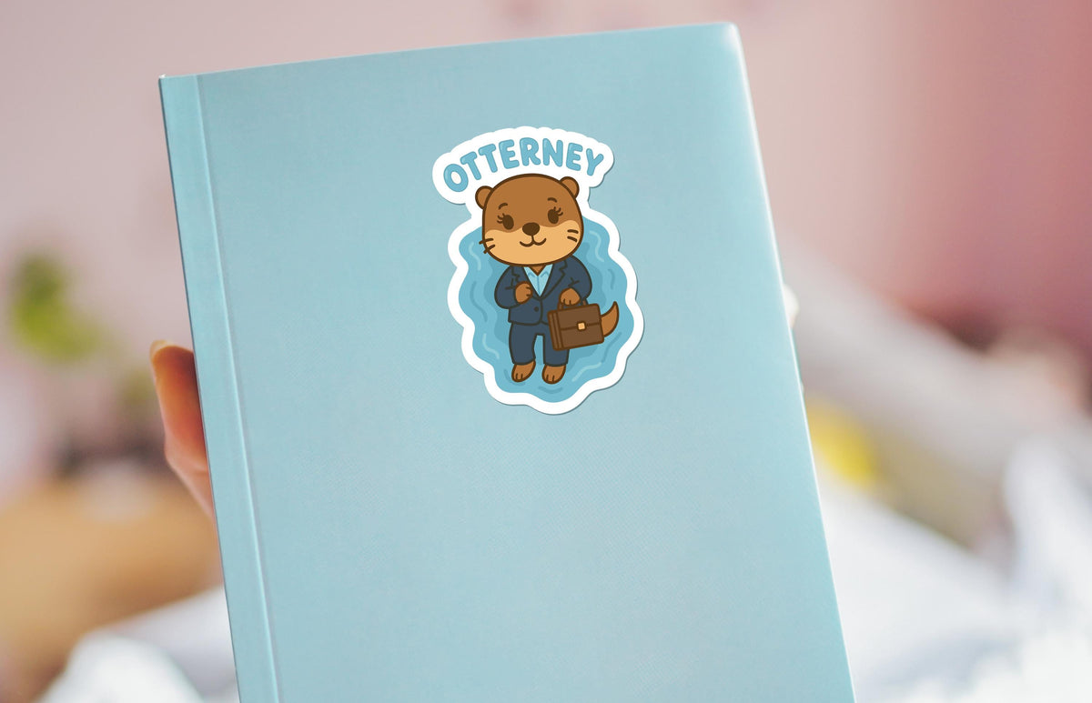 Attorney Otter sticker, attorneys & otter fans – view 3