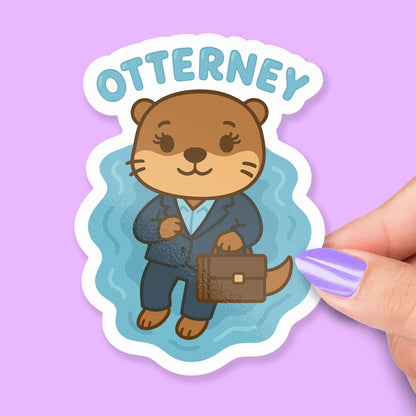 Attorney Otter sticker, attorneys & otter fans
