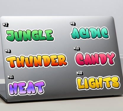 Personalized Graffiti Name sticker, urban spray text – view 2